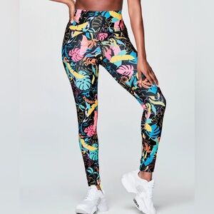 Zumba Palm Party High Waisted Leggings